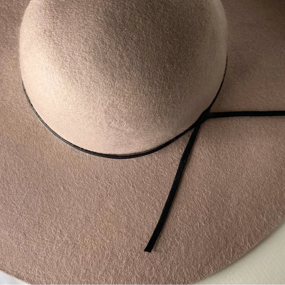 Nordstrom Brass Plum (BP) Wool Floppy Hat in Rose Pink - Picture 3 of 11